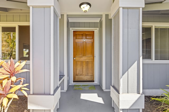 view of doorway to property