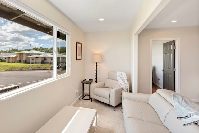 view of carpeted living room