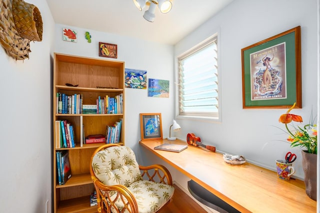 living area featuring hardwood / wood-style flooring