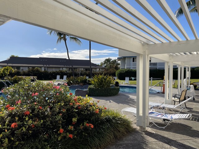 view of patio / terrace with a pergola