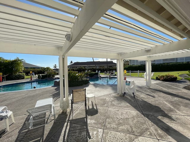 view of patio / terrace with a pergola