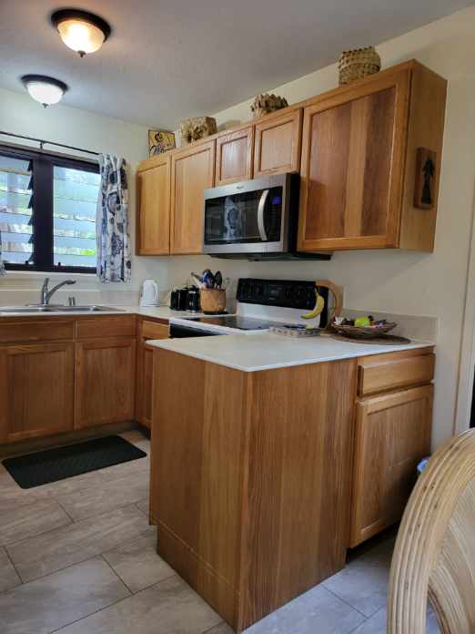 kitchen with electric stove and sink