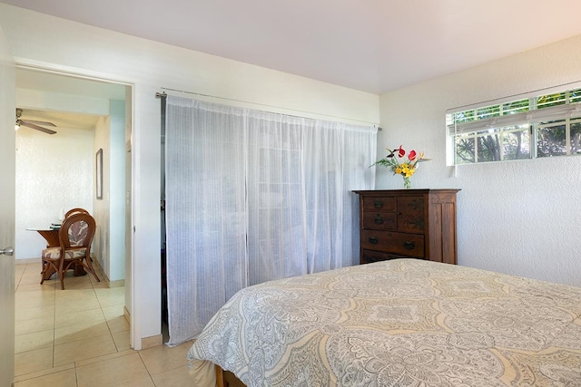 view of tiled bedroom