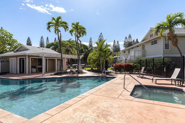 view of pool with a patio