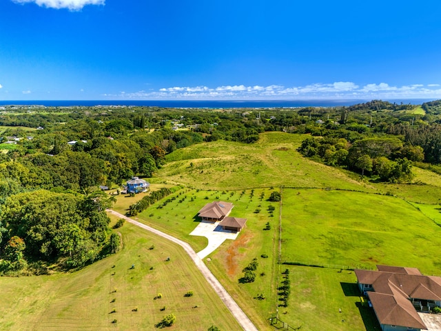 aerial view featuring a rural view