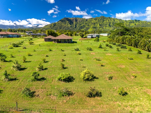 property view of mountains with a rural view