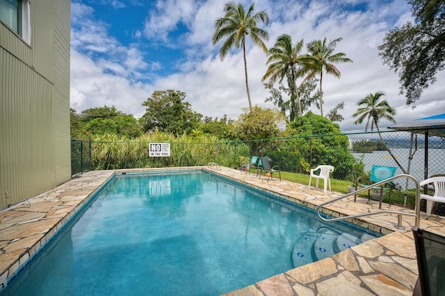 view of pool with a patio area