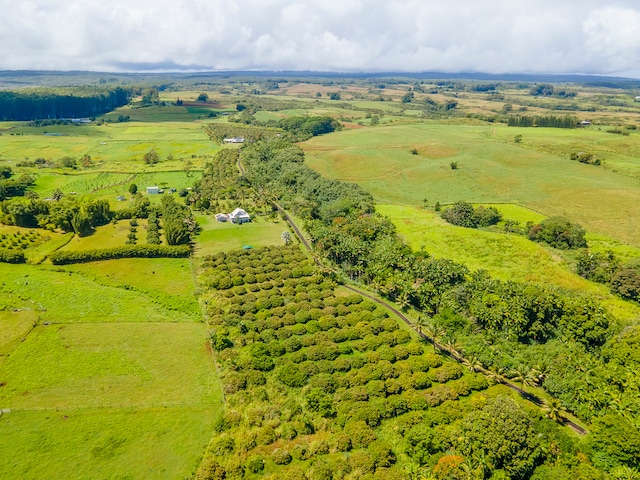 drone / aerial view featuring a rural view