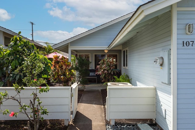 view of doorway to property