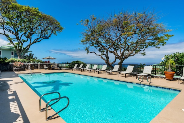 view of pool with a patio area