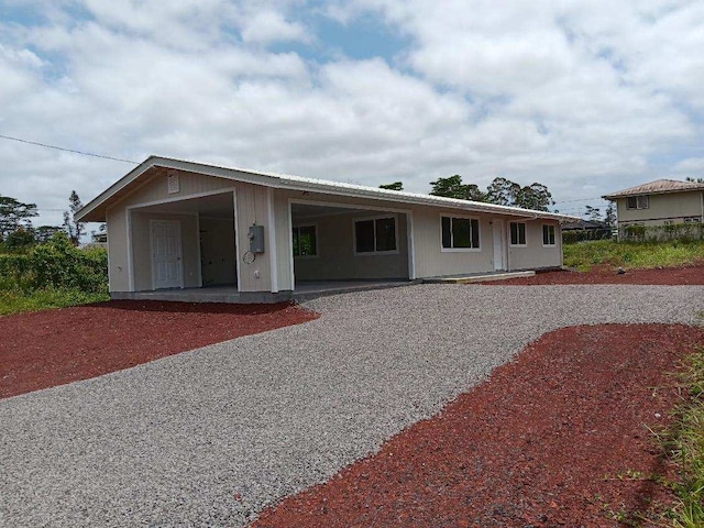 view of front of home with a patio area