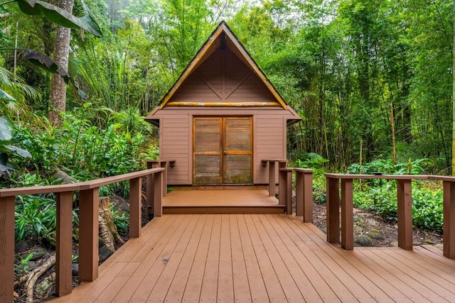 view of wooden terrace