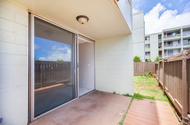 exterior space with a patio