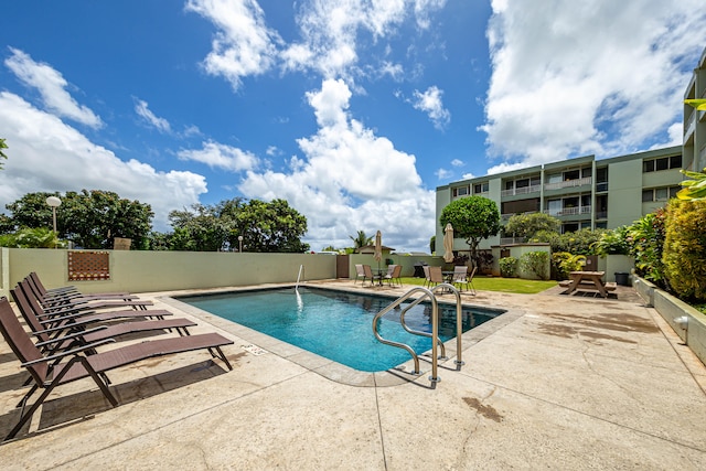 view of pool with a patio area