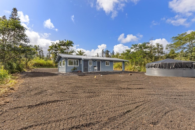 view of single story home