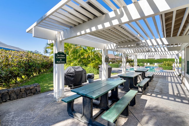 view of patio / terrace with area for grilling