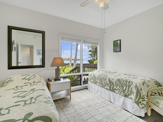 bedroom with ceiling fan