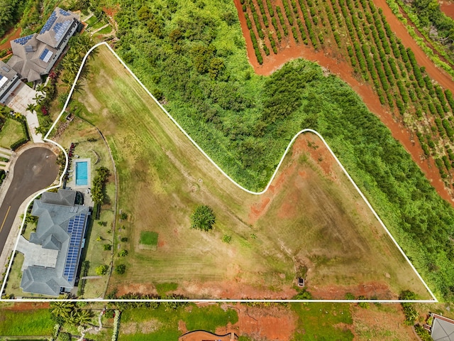 drone / aerial view featuring a rural view