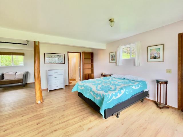 bedroom featuring light hardwood / wood-style flooring