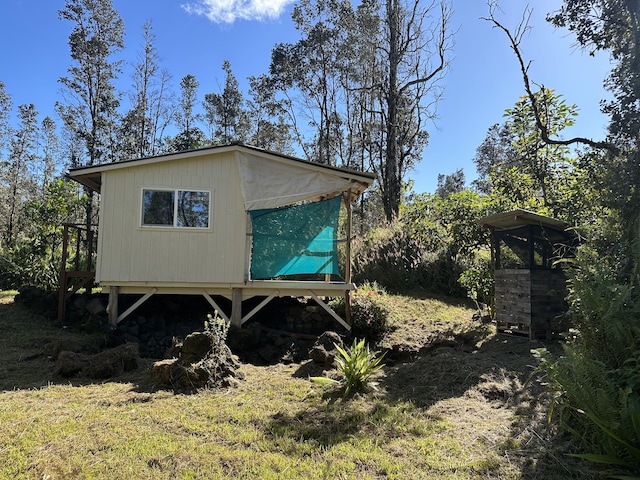 exterior space with an outdoor structure