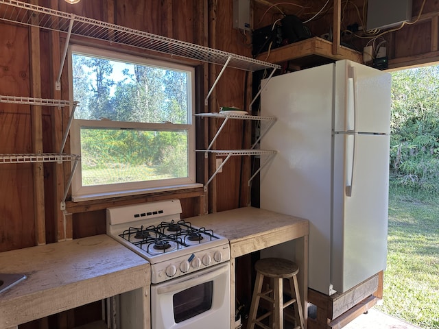 kitchen featuring white appliances