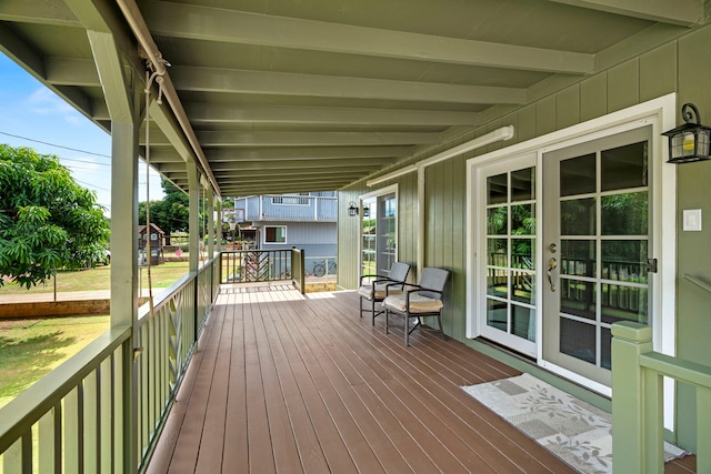 view of wooden deck