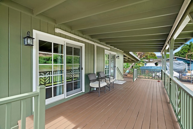 view of wooden terrace