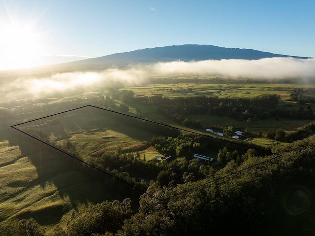 aerial view featuring a mountain view