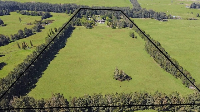 bird's eye view featuring a rural view