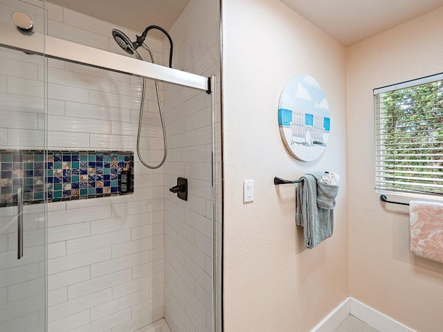 bathroom with an enclosed shower