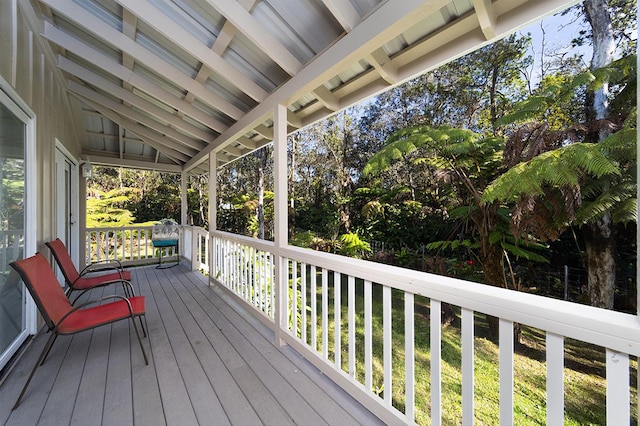 view of wooden terrace