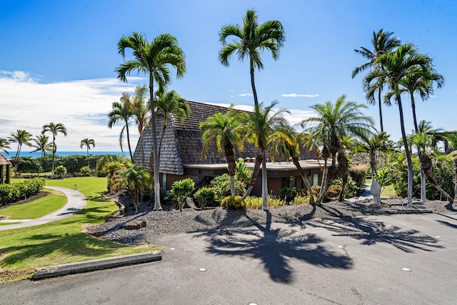 exterior space with a front yard