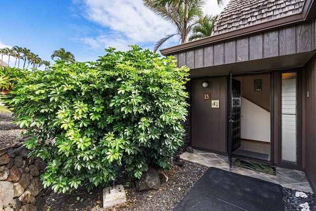 view of doorway to property