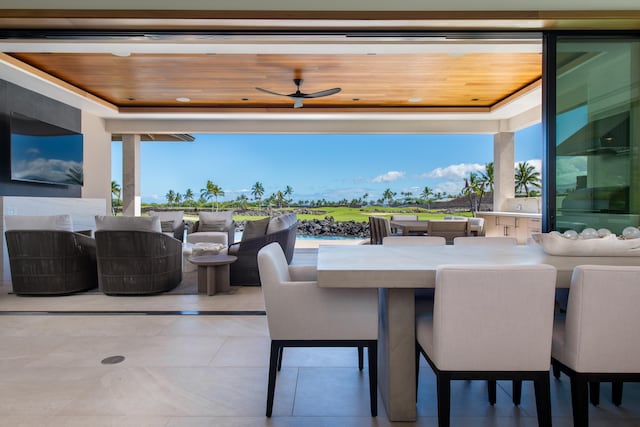 view of patio / terrace with ceiling fan