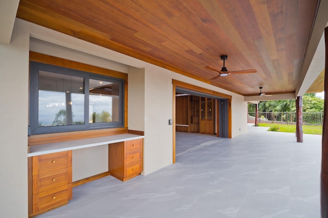 view of patio / terrace with ceiling fan