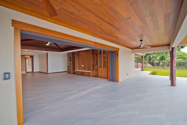 view of patio / terrace featuring ceiling fan