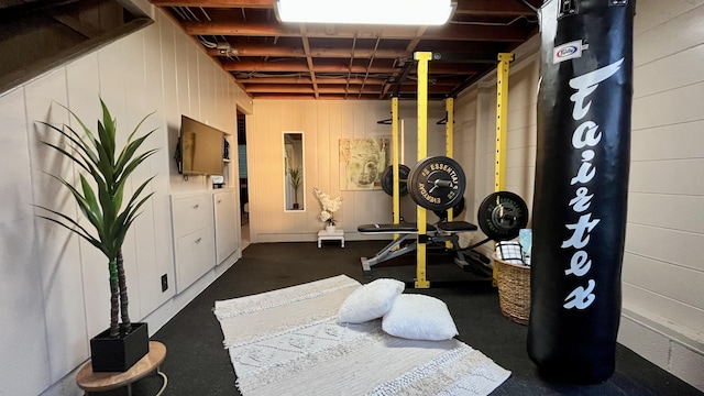 view of workout area