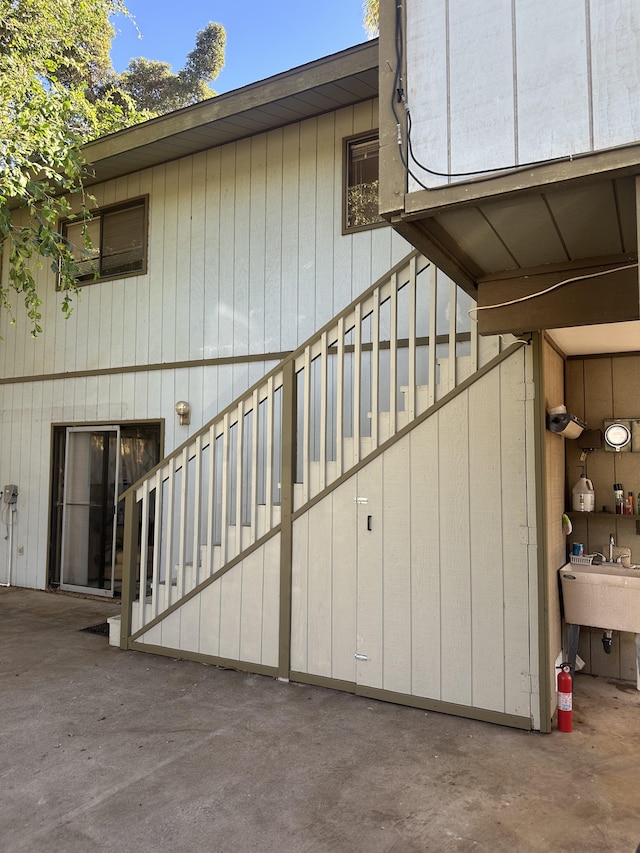 exterior space with sink