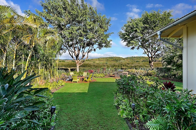 view of yard featuring a rural view