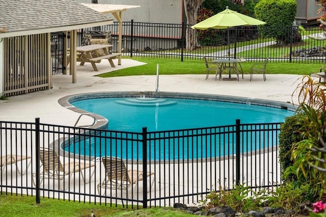 view of pool with a patio