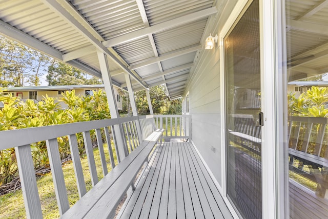 view of wooden deck