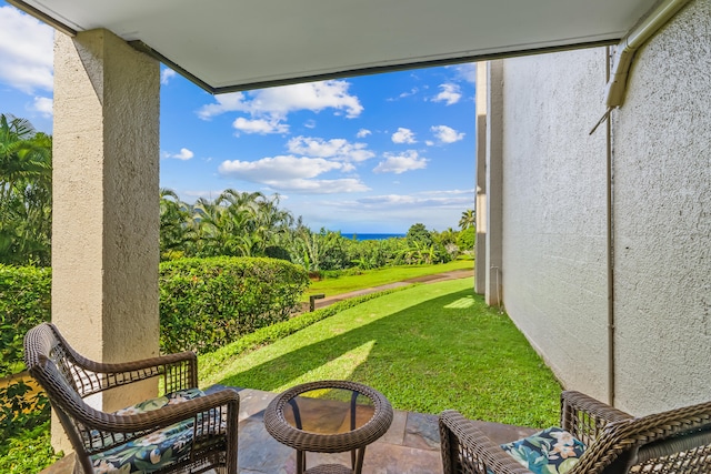 view of yard featuring a patio area