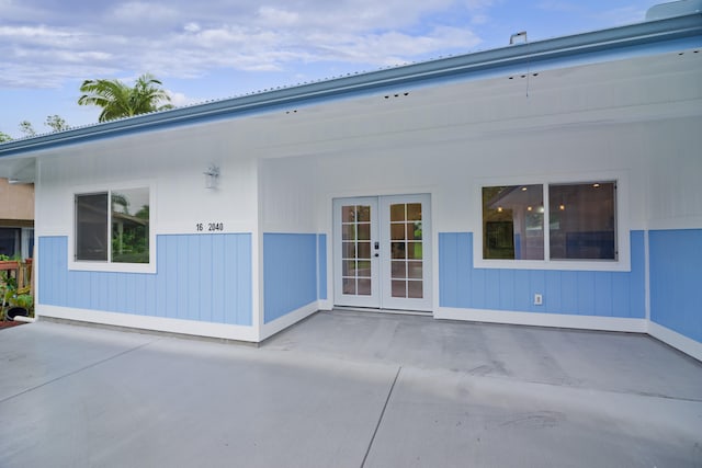 exterior space with a patio and french doors