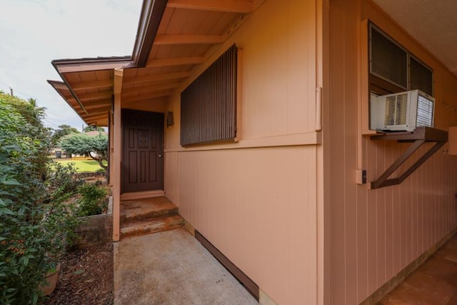 property entrance with cooling unit