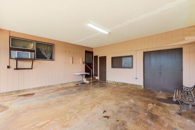 interior space featuring concrete floors