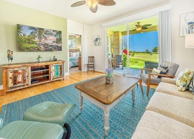 living room with wood-type flooring