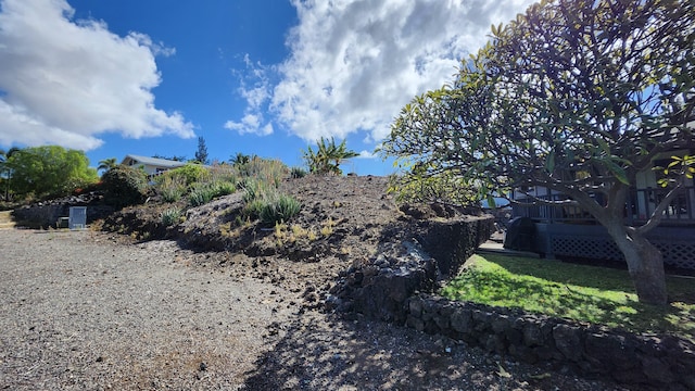 view of yard with a deck