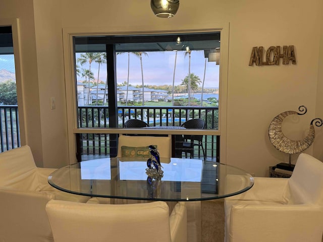 view of dining area