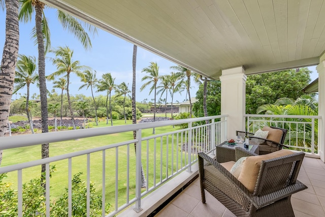 balcony with an outdoor living space