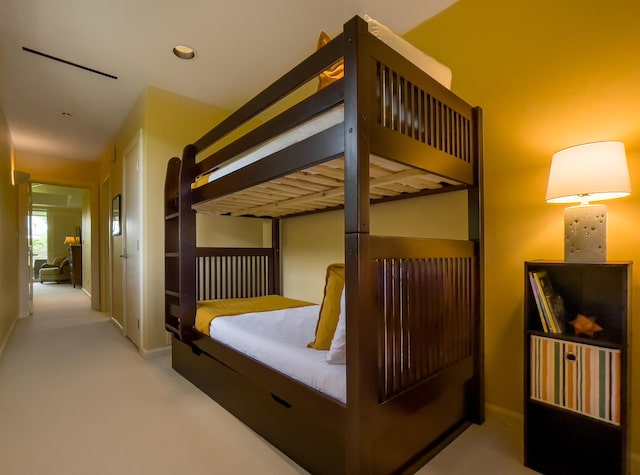 view of carpeted bedroom